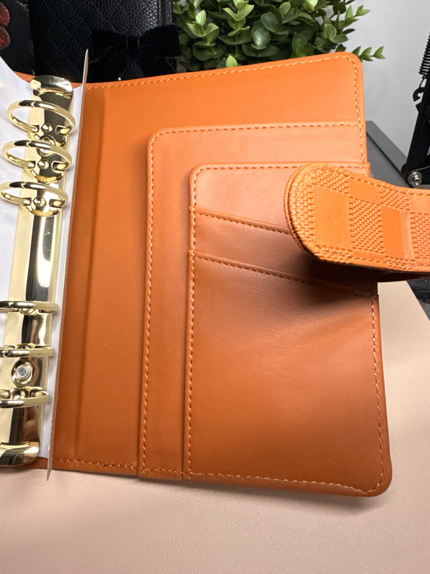 The Harlow – Textured Checkered Budget Binder (A6 Personal)