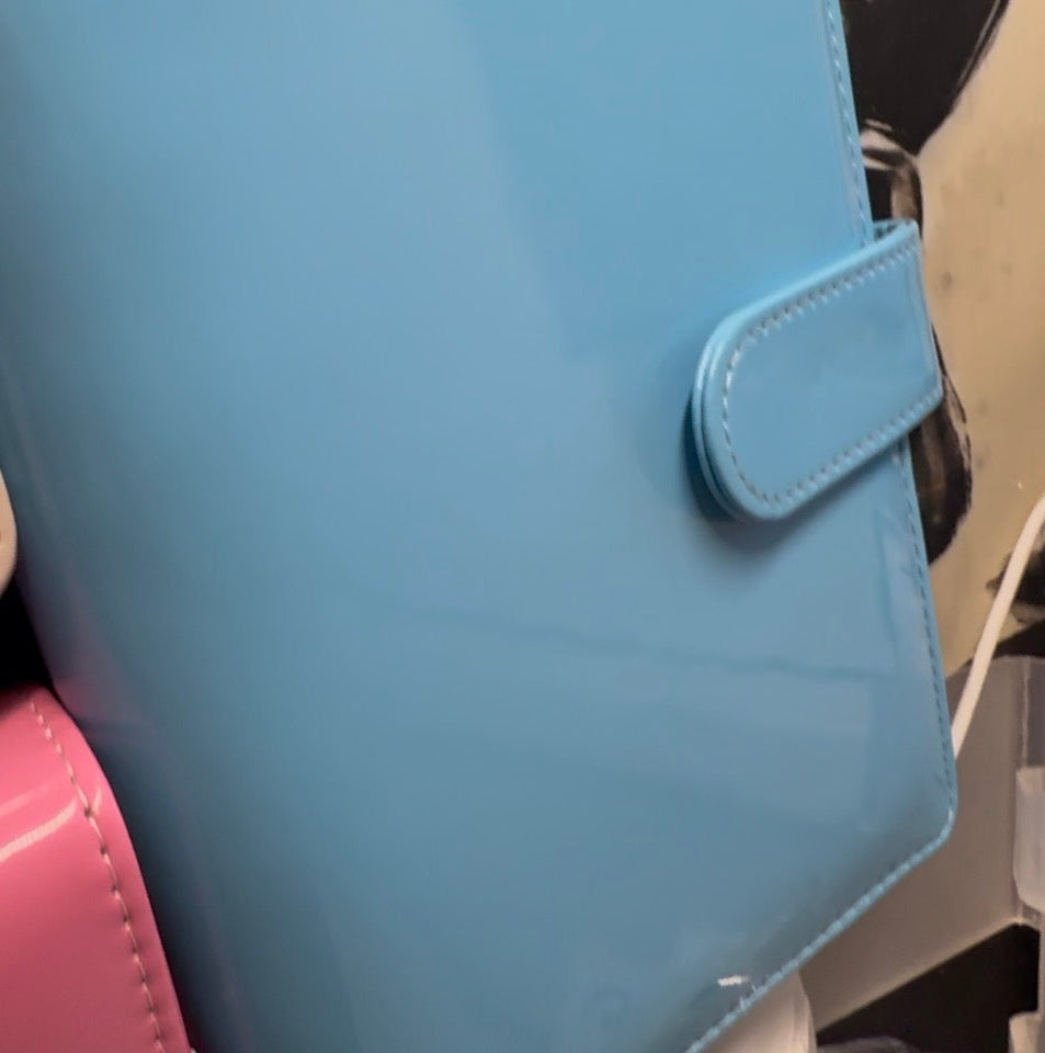 The Haze | A6 Personal Patent Leather Budget Binder with Gold Rings
