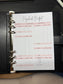 A5 Paycheck Breakdown Sheets