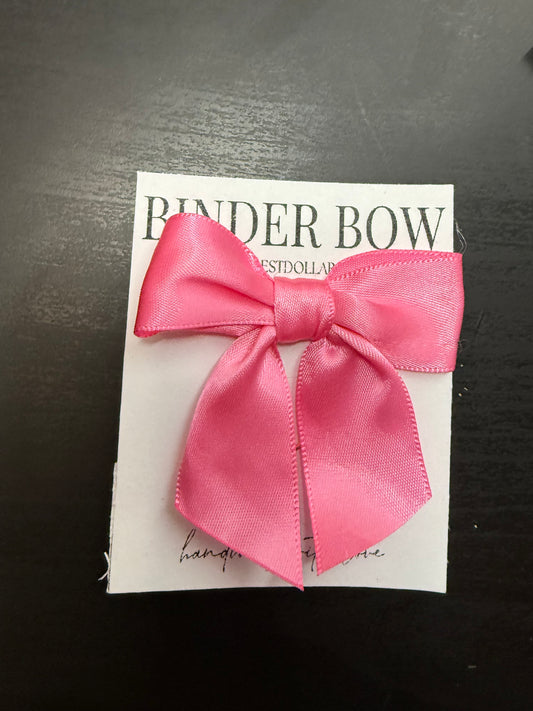 Binder Bow – Hot Pink