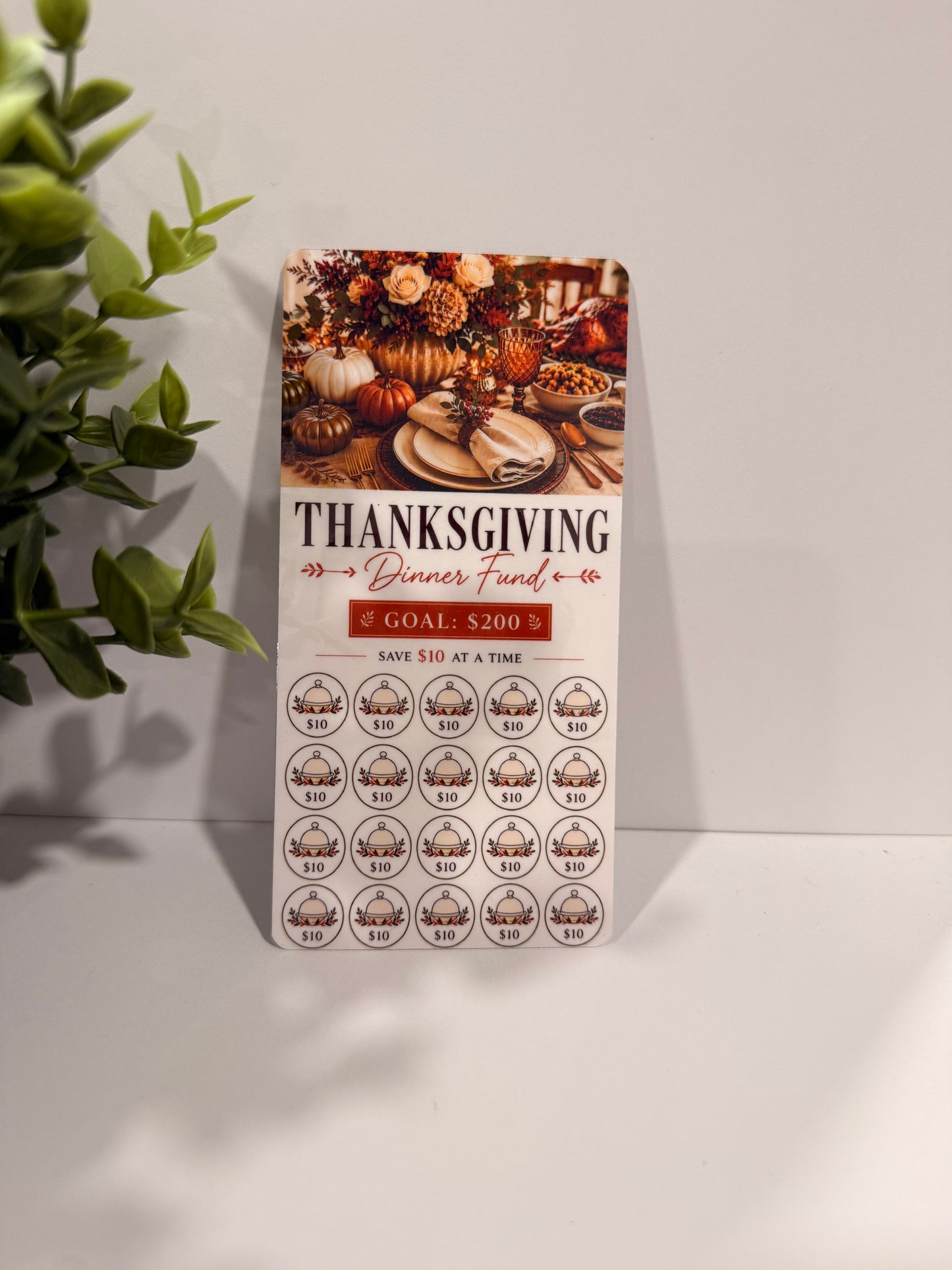 Thanksgiving Dinner Fund Savings Challenge