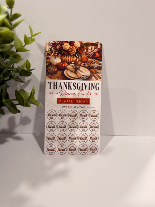Thanksgiving Dinner Fund Savings Challenge
