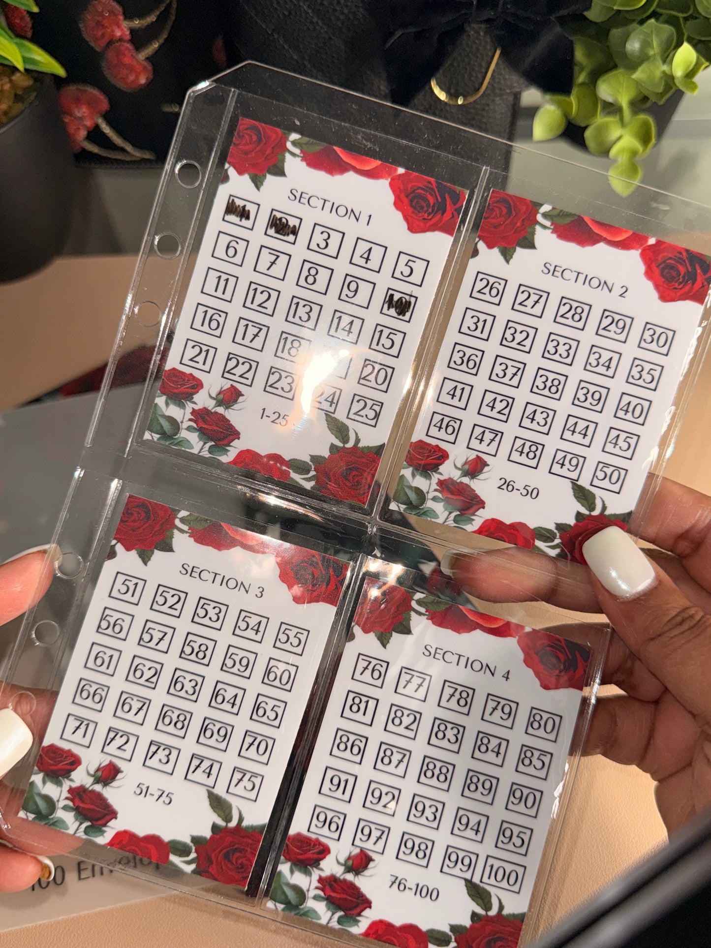 Roses 100-Step Savings Challenge (A5)-Save $5,050