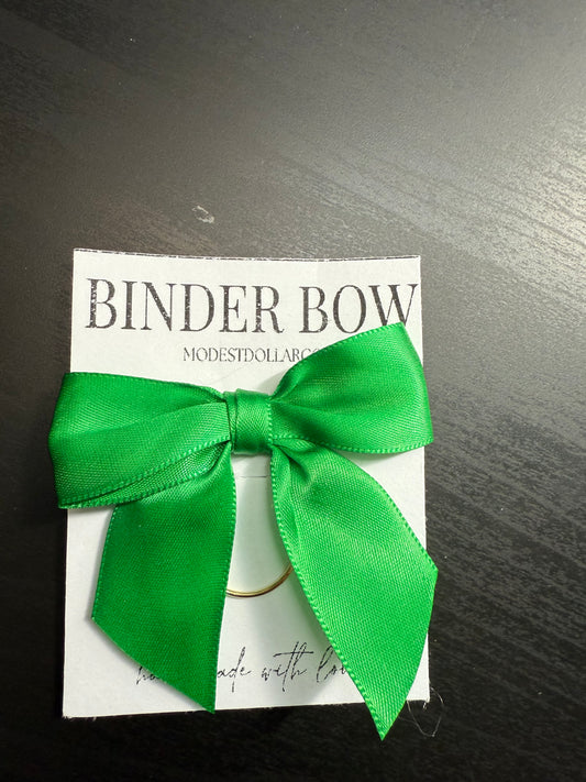Binder Bow – Kelly Green