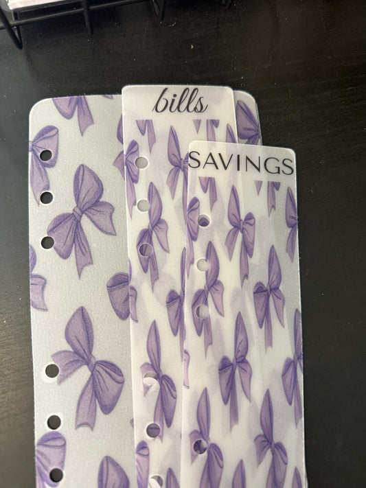 Bow Dashboard /Bookmark Duo-Multi Purple
