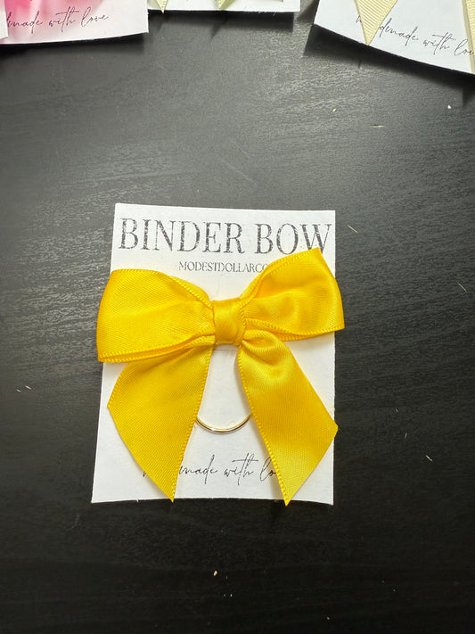 Binder Bow – Canary Yellow