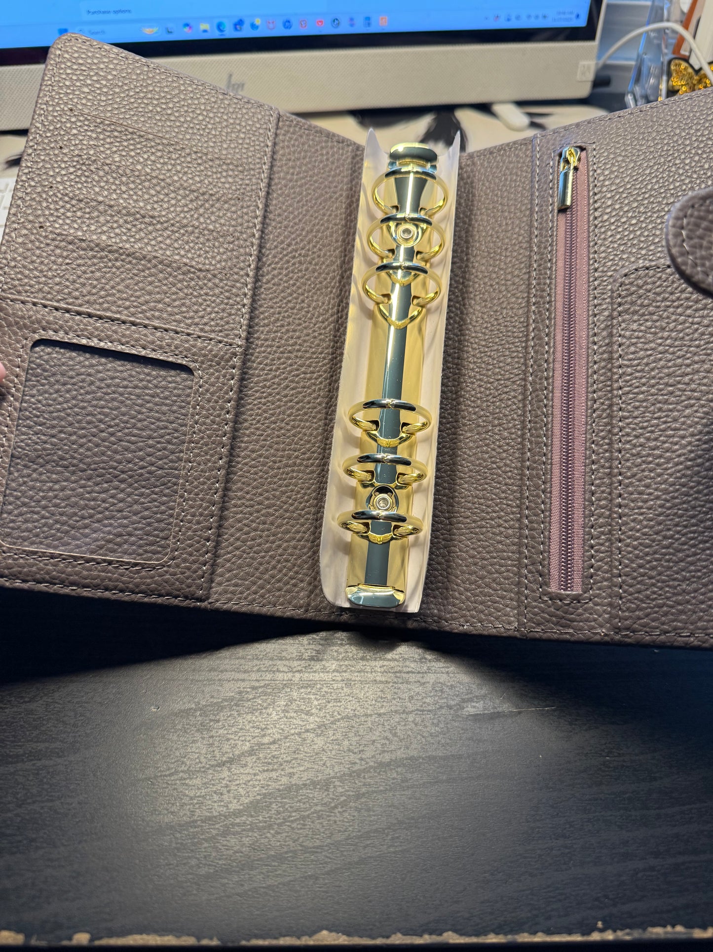 The Harmony– A6 Budget Binder | Gold Rings | Quilted Ring Binder