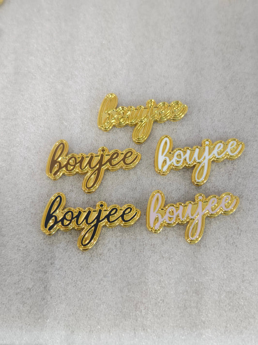 Boujee Script Magnetic Pin — Color Options