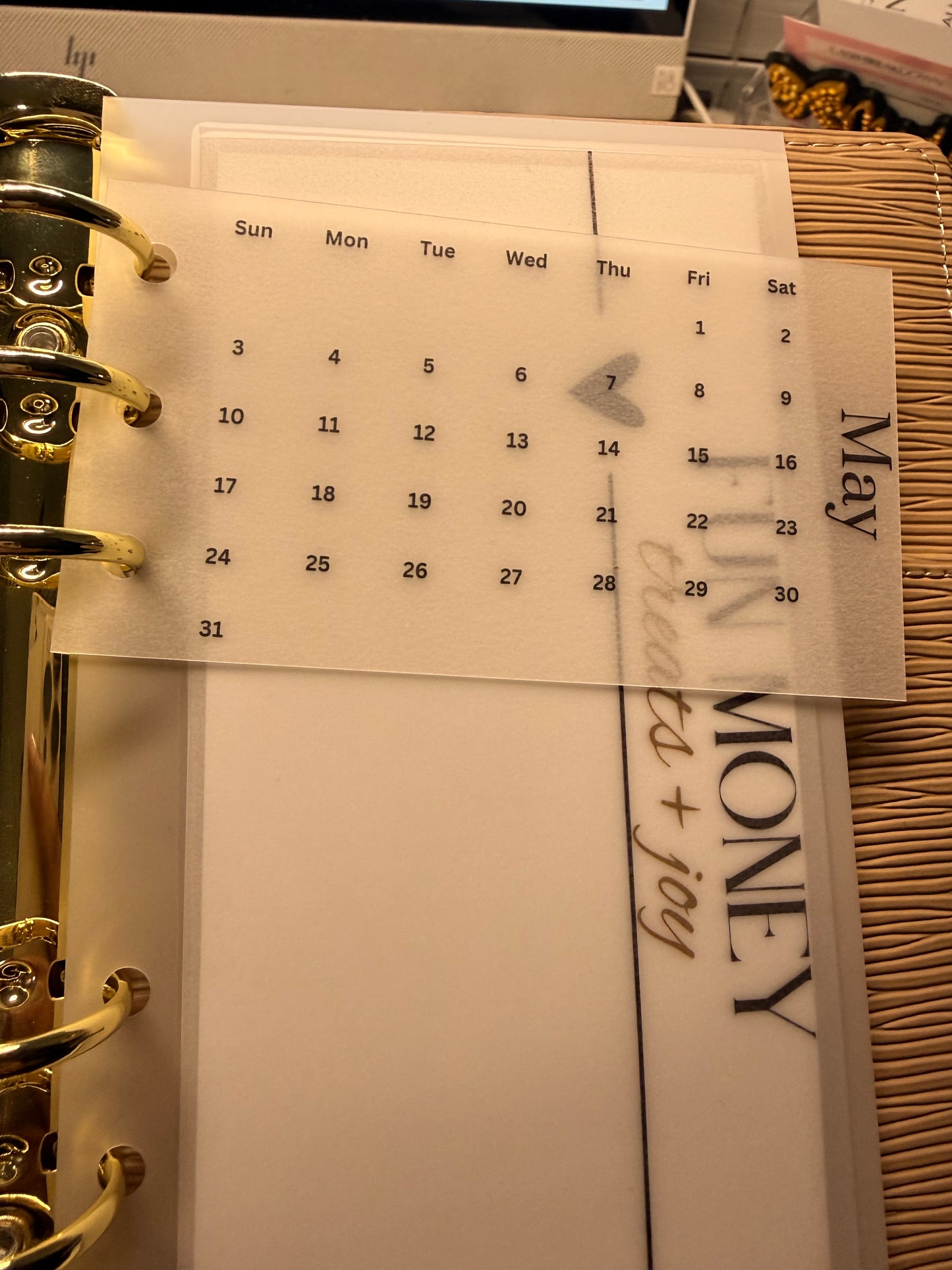 12-Month Calendar Tab Cards (Half-Punched) — Set of 12