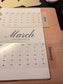 12-Month Calendar Tab Cards (Half-Punched) — Set of 12