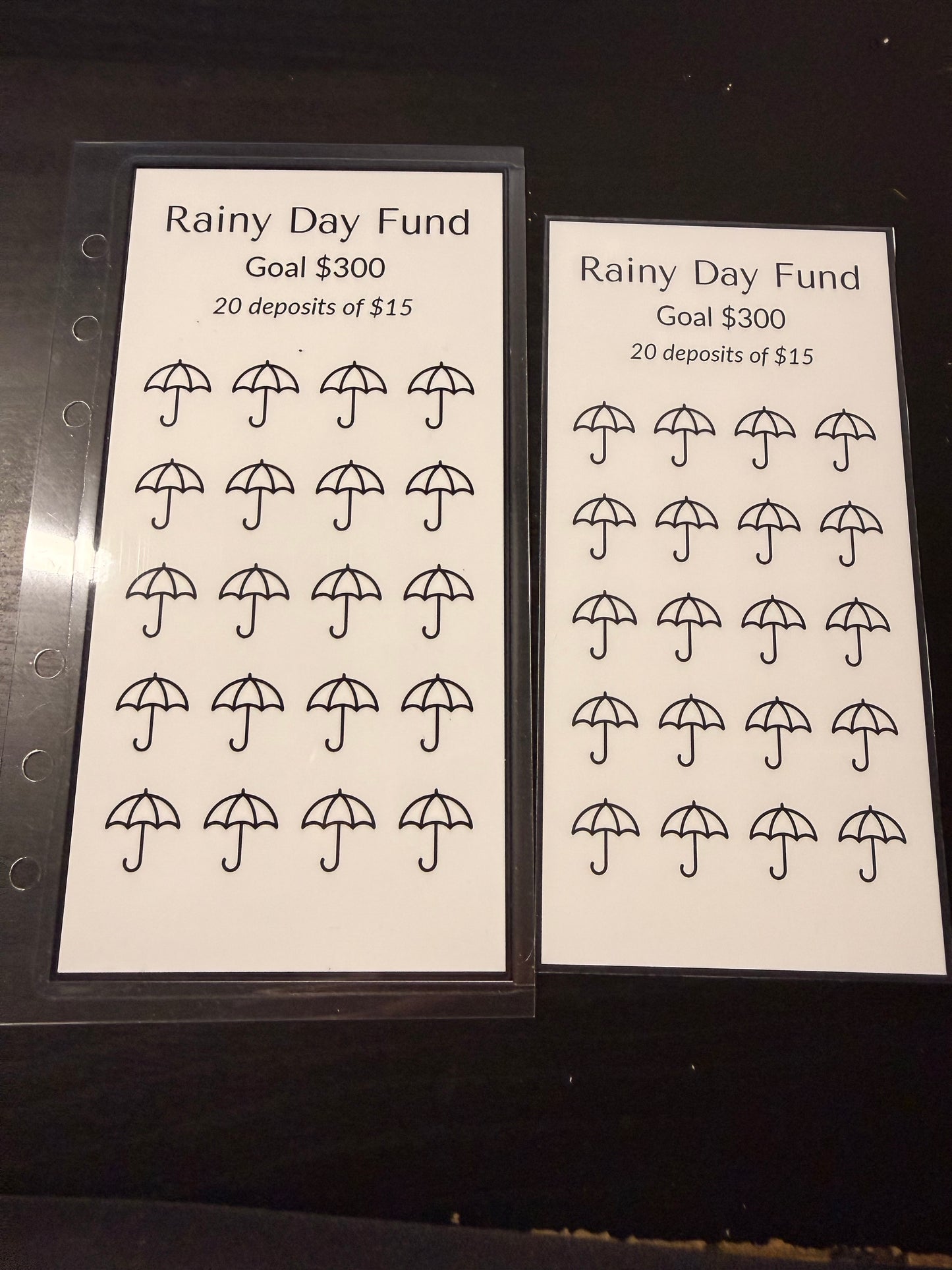 Rainy Day Fund Savings Challenge – A6 Personal