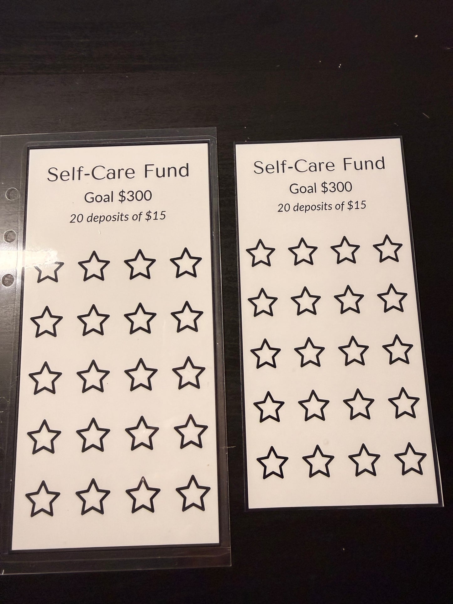 Self-Care Fund Savings Challenge – A6 Personal
