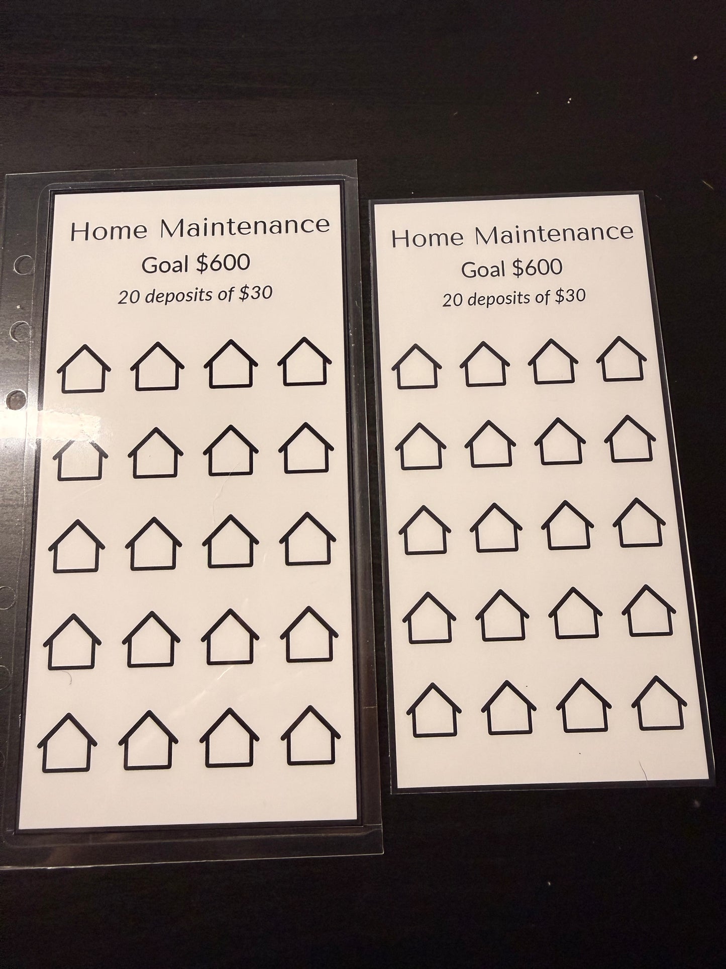 Home Maintenance Fund Savings Challenge – A6 Personal