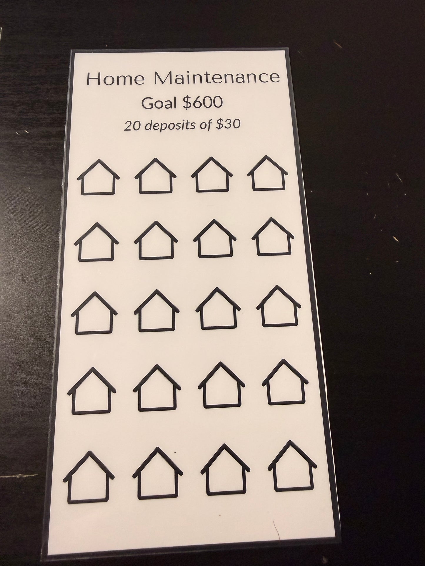 Home Maintenance Fund Savings Challenge – A6 Personal