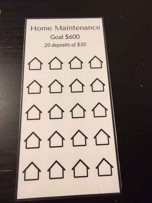 Home Maintenance Fund Savings Challenge – A6 Personal