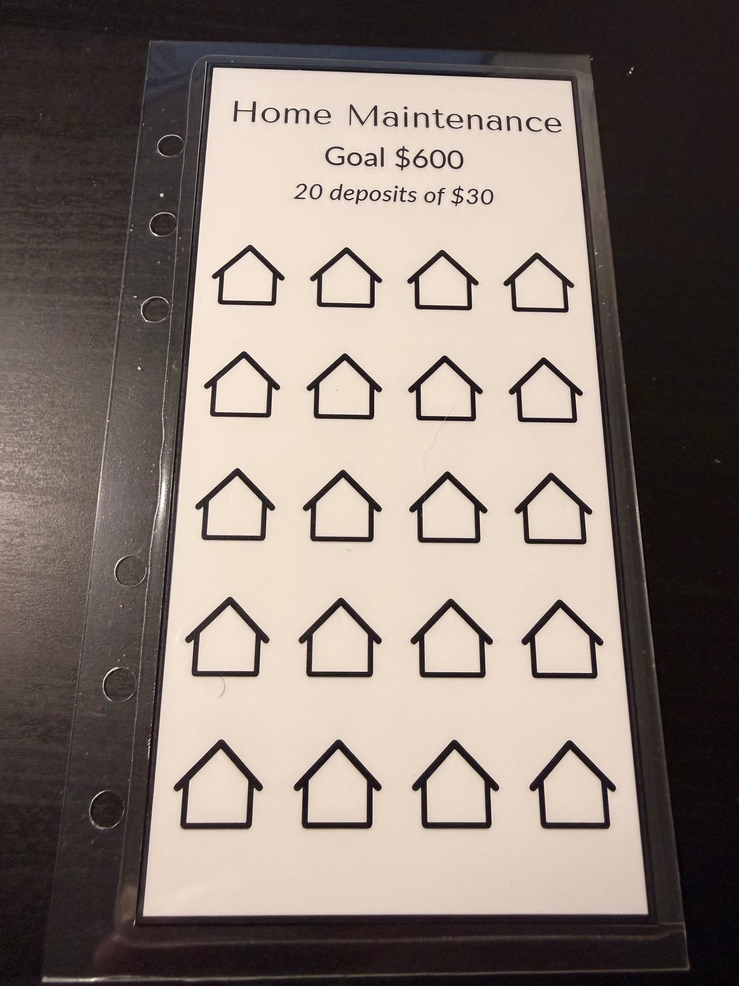 Home Maintenance Fund Savings Challenge – A6 Personal