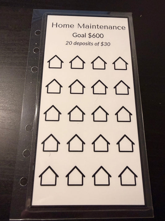 Home Maintenance Fund Savings Challenge – A6 Personal - ModestDollarCo
