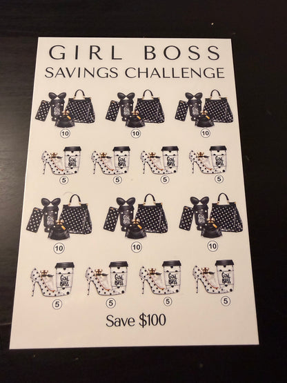 Girl Boss Savings Challenge Tracker
