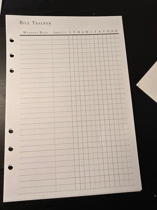 Bill Payment Tracker Inserts - ModestDollarCo