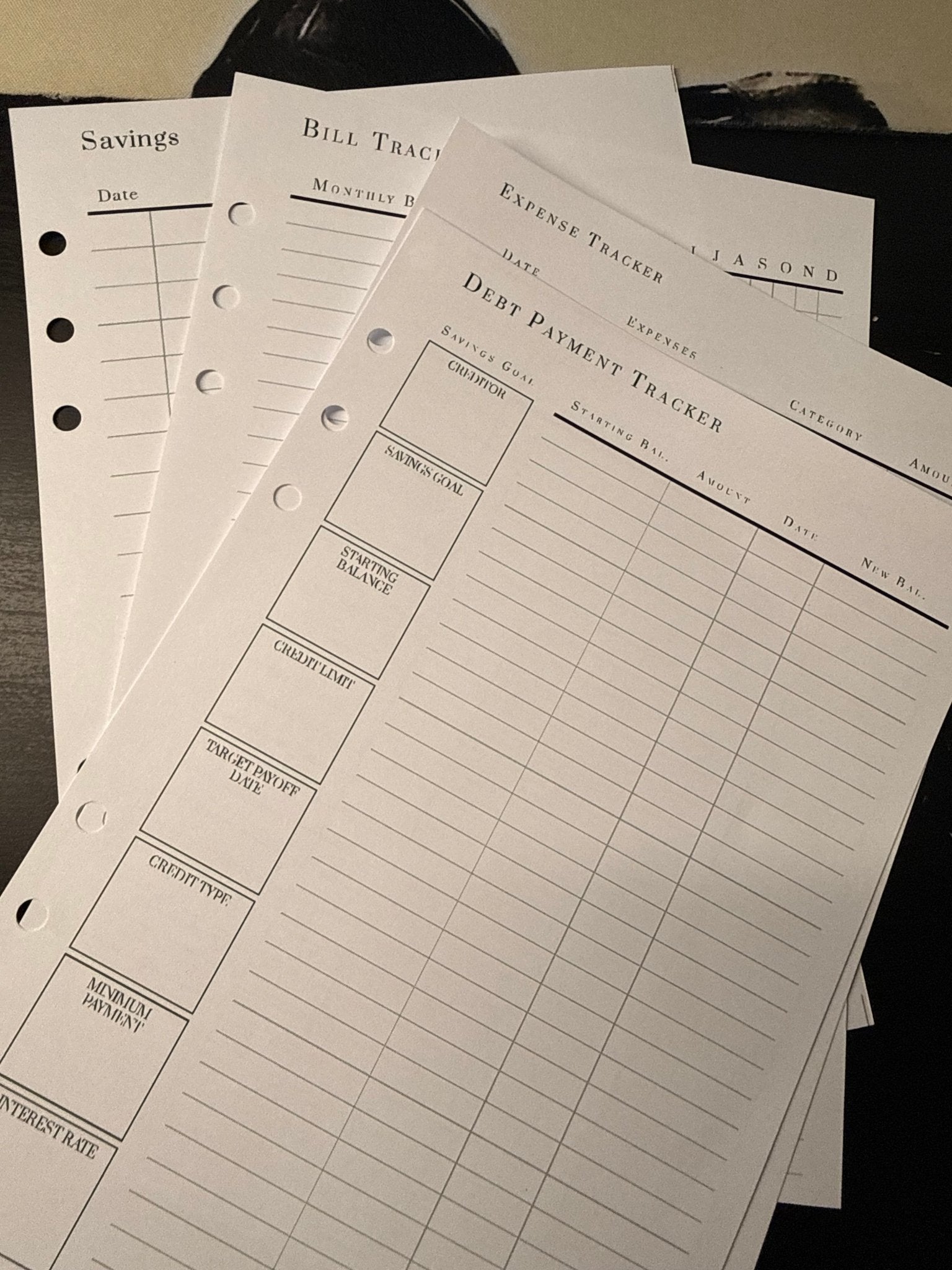 Paper File Modest Budget Tracker Bundle – budgeting paper Inserts – ModestDollarCo