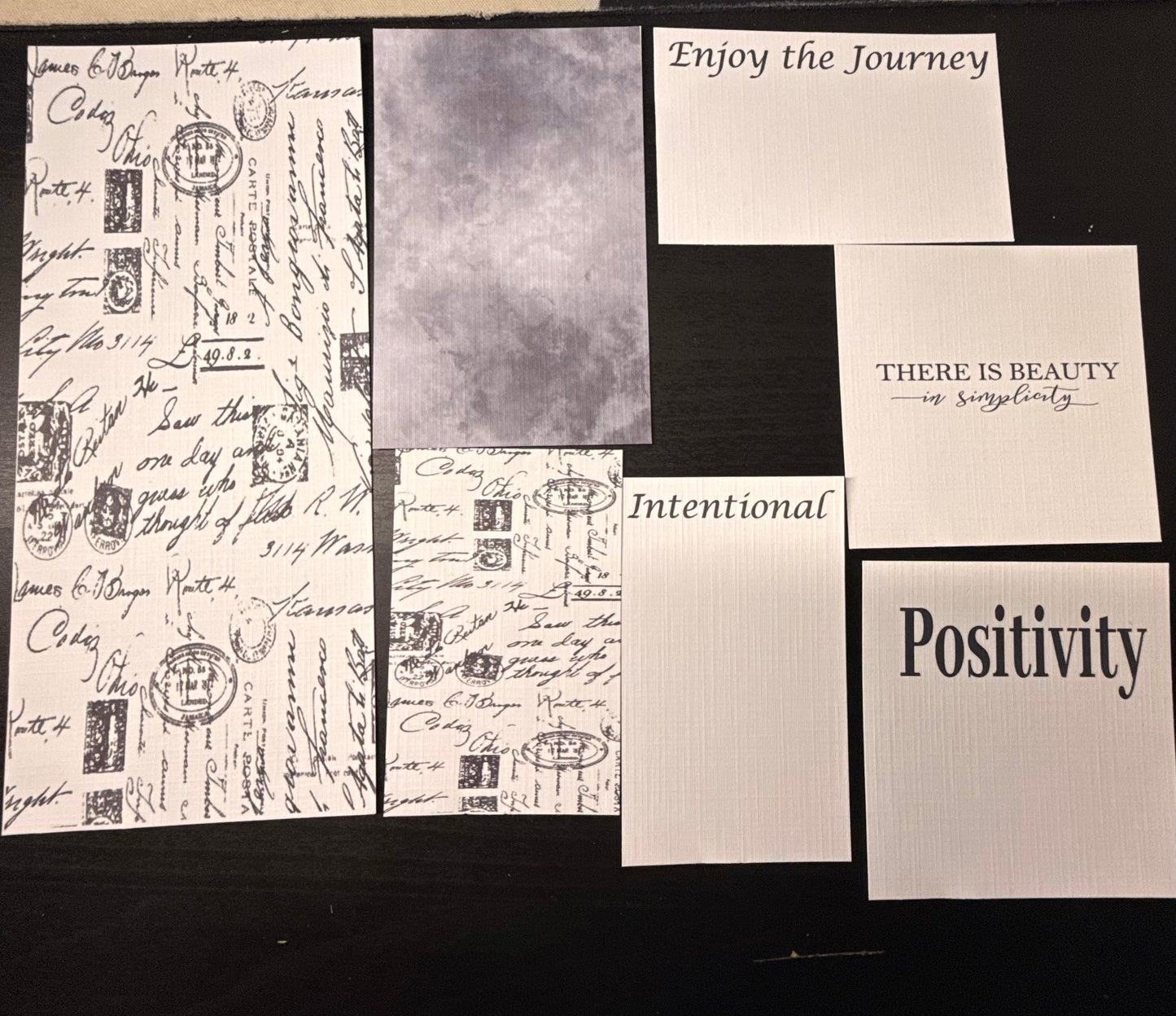 BINDER DECOR PACK — Linen Junk Journal Cards (7-Pack)