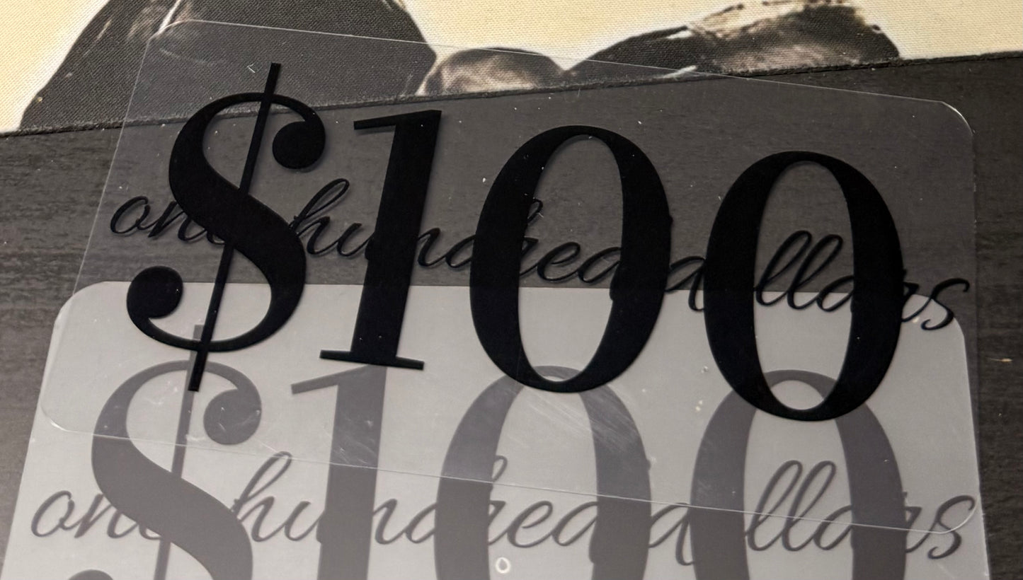 Cash Placeholder— Written Font