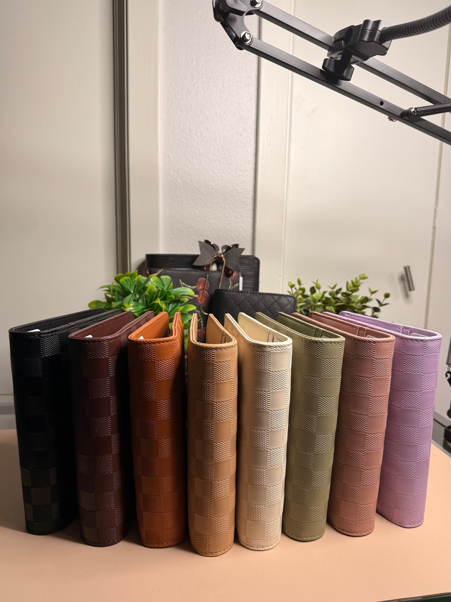 The Harlow – Textured Checkered Budget Binder (A6 Personal)