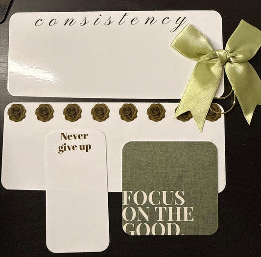 Olive Binder Decor Card Set – Pocket & Slot Cards