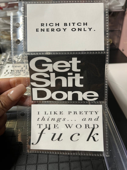 Unhinged — 3-Piece Planner Card Set