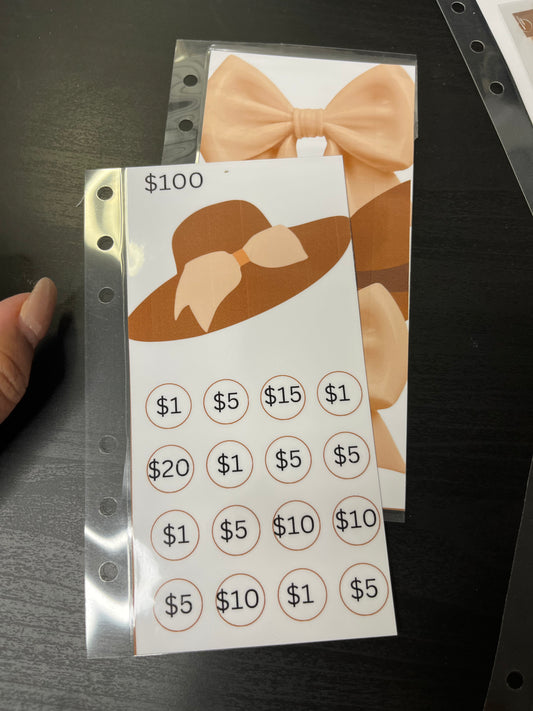 Bow Saving Tracker/ Envelope Duo-Brown
