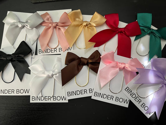 Binder Bow Collection – Satin, Waffle & Luxe Velvet | Multiple Colors