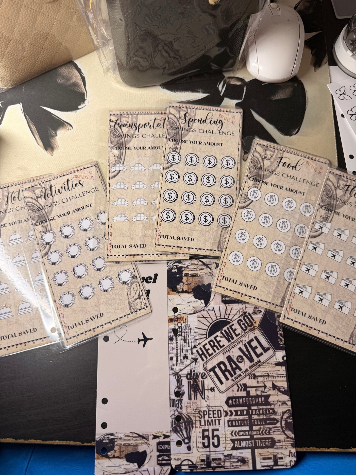 Travel Fund Savings Challenge | A6 Inserts or Complete Set