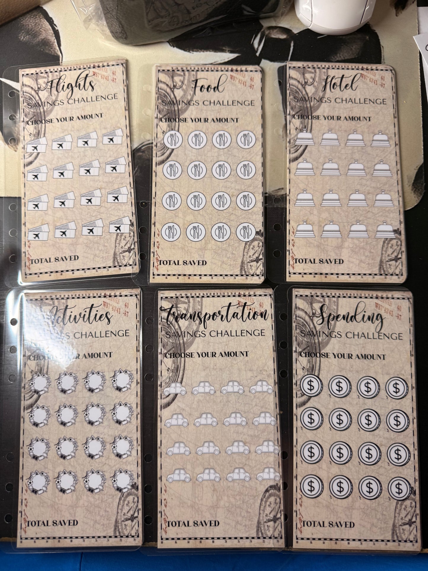Travel Fund Savings Challenge | A6 Inserts or Complete Set