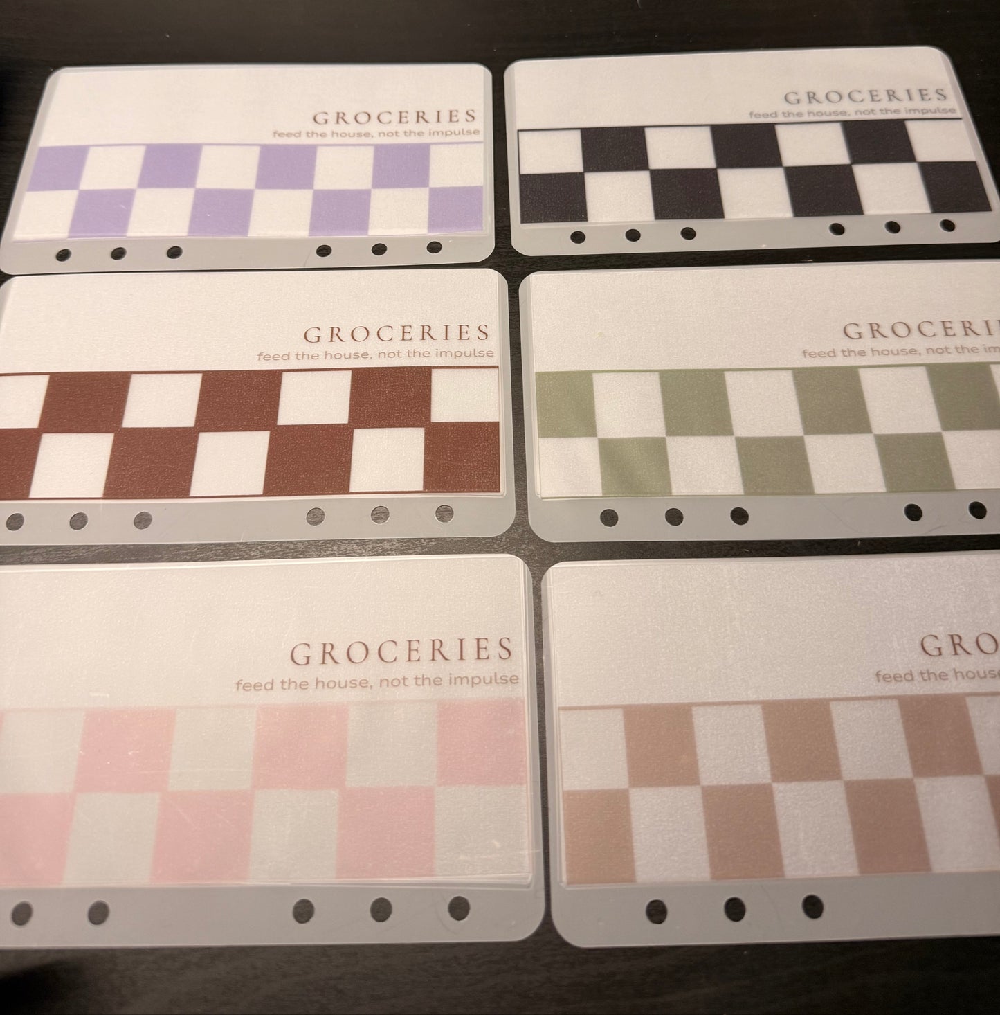 Checkered Cash Envelope | A6 Personal Size