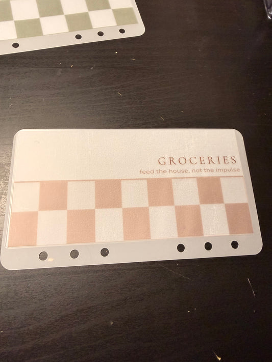 Checkered Cash Envelope | A6 Personal
