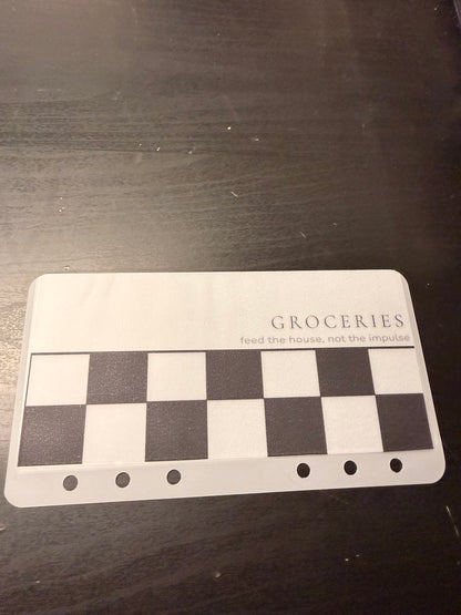 Checkered Cash Envelope | A6 Personal Size