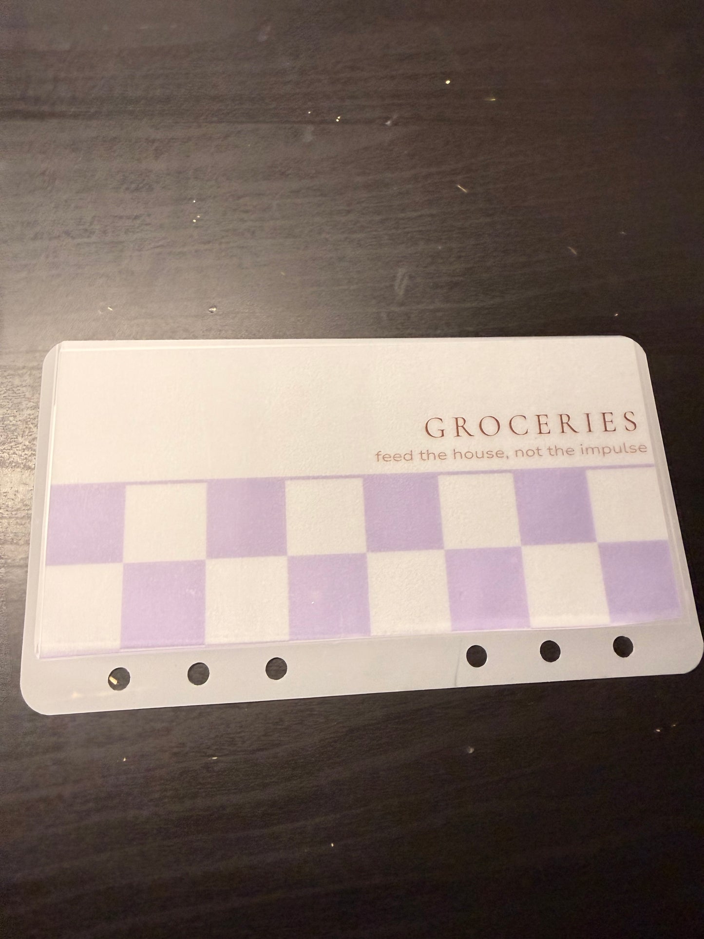 Checkered Cash Envelope | A6 Personal Size