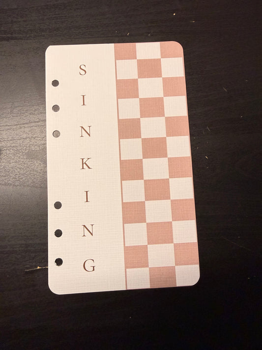 Checkered Budget Dashboard Insert | A6 Personal