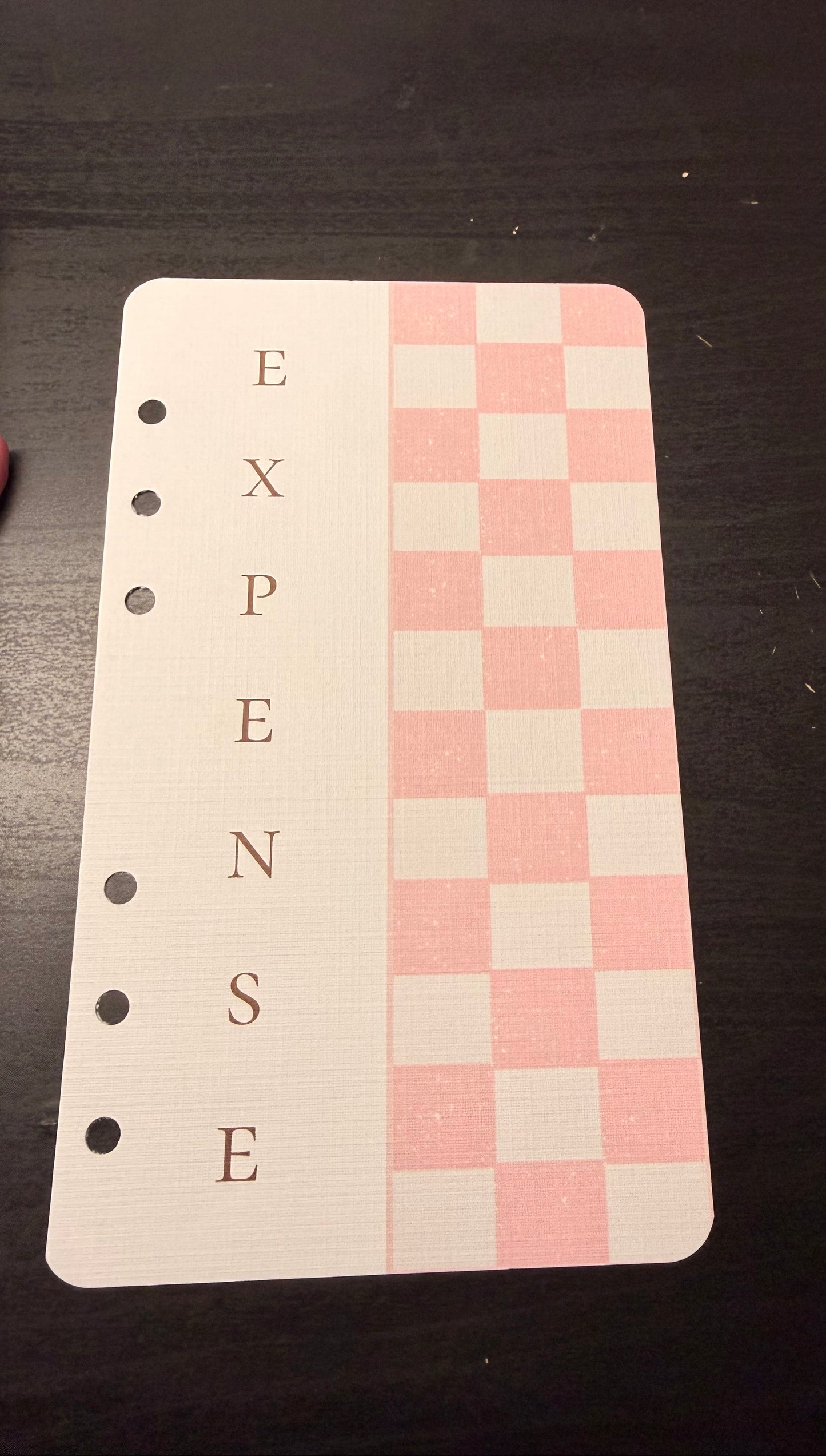 Checkered Budget Dashboard Insert | A6 Personal