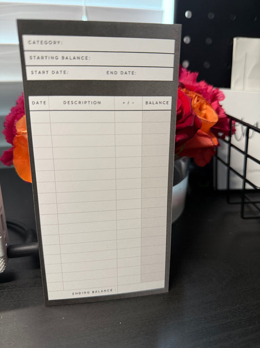Cash Envelope Trackers – Set of 6