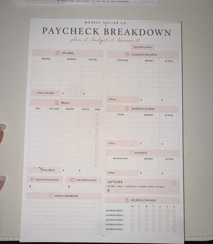 The Modest Desk™ A5 Budget & Planning Notepad Collection