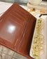 The Haze | A6 Personal Patent Leather Budget Binder with Gold Rings