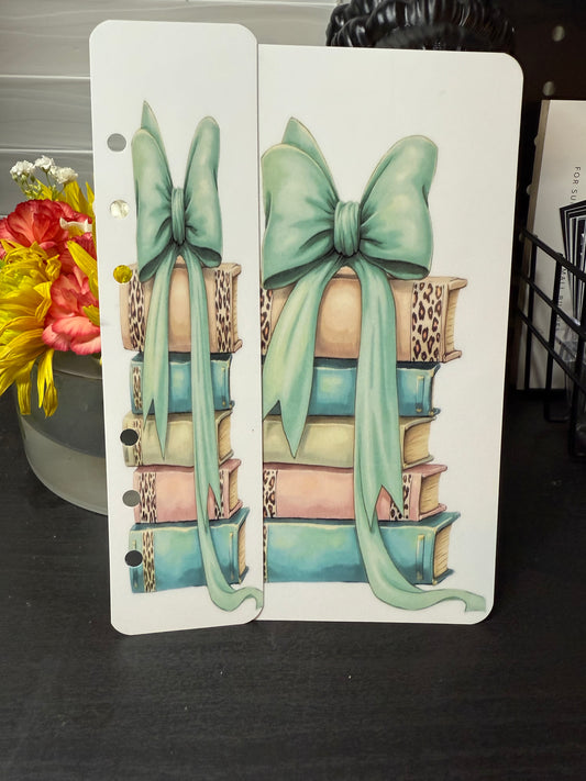 Bow Dashboard /Bookmark Duo- Green Books