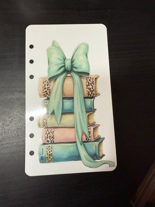 Bow Dashboard /Bookmark Duo- Green Books