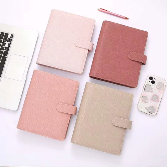 The Halo – A6 Budget Binder | Gold Rings | Saffiano Style