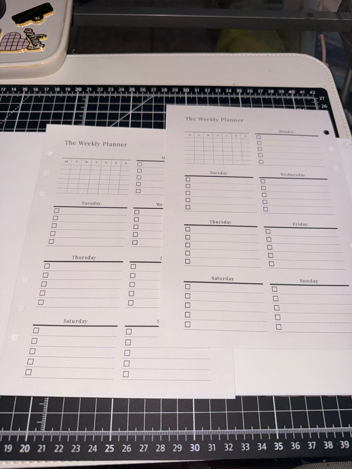Weekly Planner Inserts A5 | Undated Weekly Planner Refill