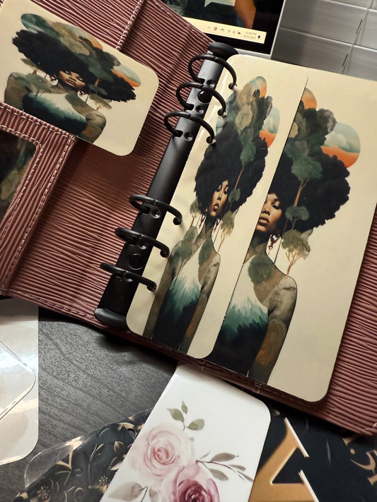 A5 Halo Noir Saffiano Binder – Black Ring Edition