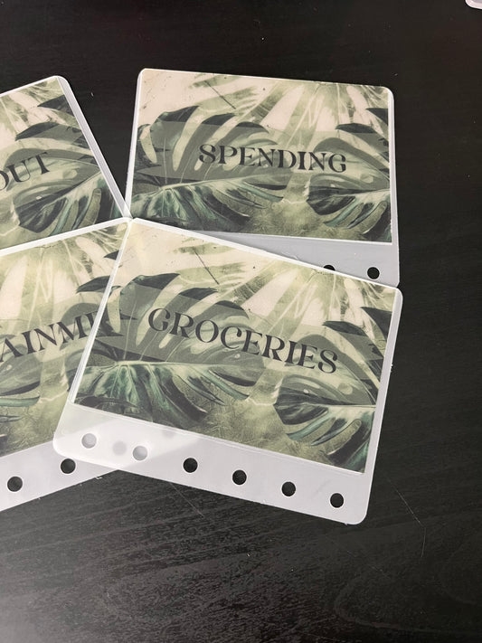 Monstera Matte Vellum Cash Envelopes -A6 Personal Size