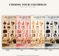 Luxury Savings Challenge colorways: Brown, Pink, Ivory, Black