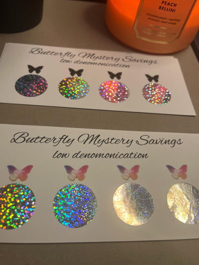 Butterfly Scratch off Savings Challenge